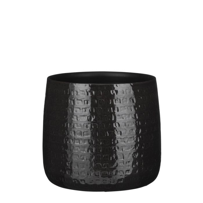 MICA DECORATIONS FLOYD PLANT POT - H23,5x28 CM - BLACK