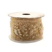 Ribbon - Lace Vintage Beaded - Cream