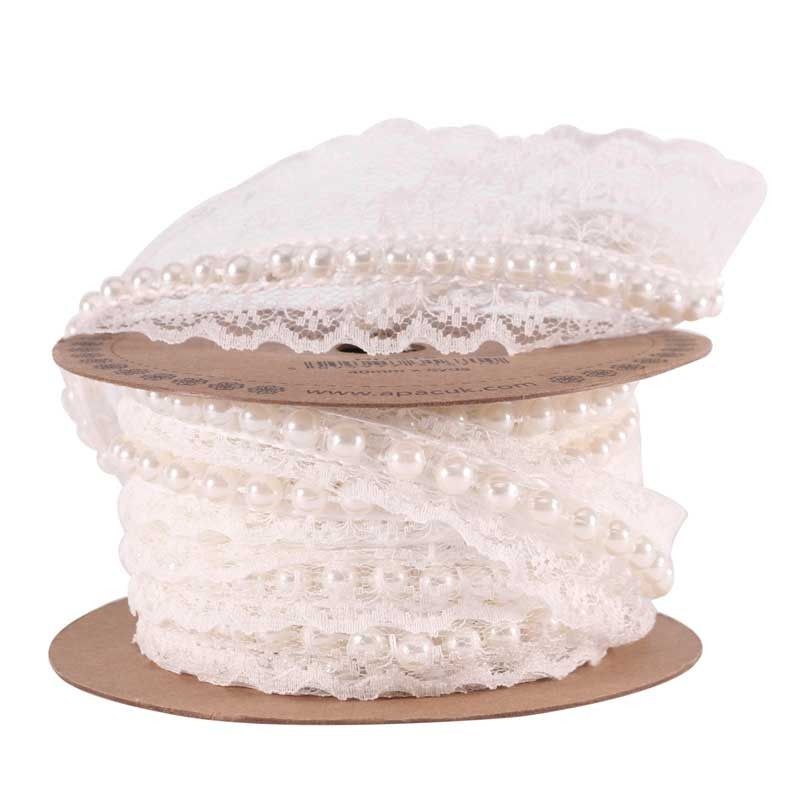 Ribbon - Lace with Pearls