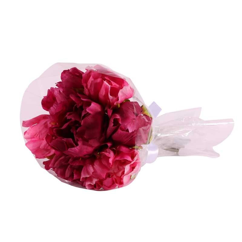 Artificial - Peony Bouquet - Fuschia