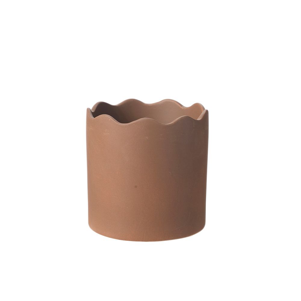 Wave Pot - Brick - H:13.5 x Ø:13.5cm -