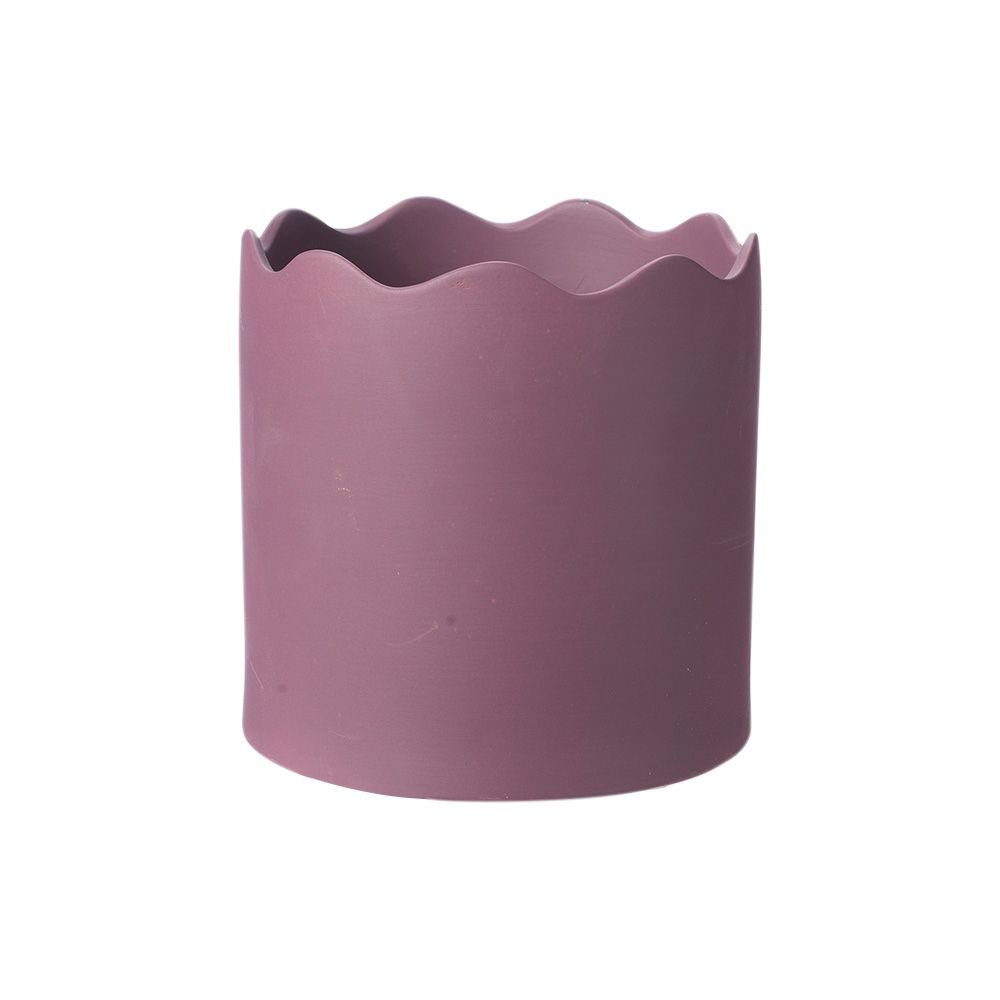 Wave Pot - Berry - H:17.5 x Ø:17.5cm - Pack of 8