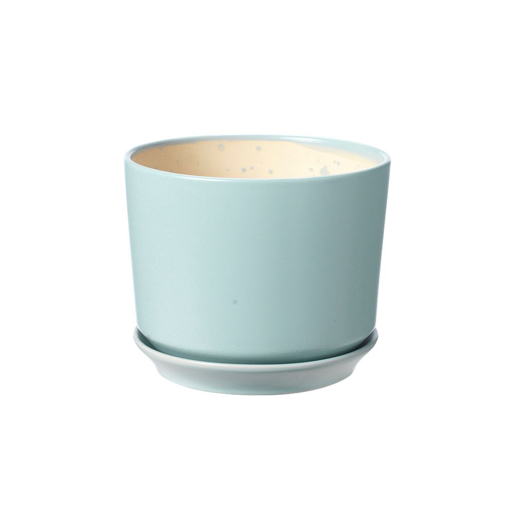Nurture Footed Pot - Duck Egg Blue - H:17.5x:17.5cm