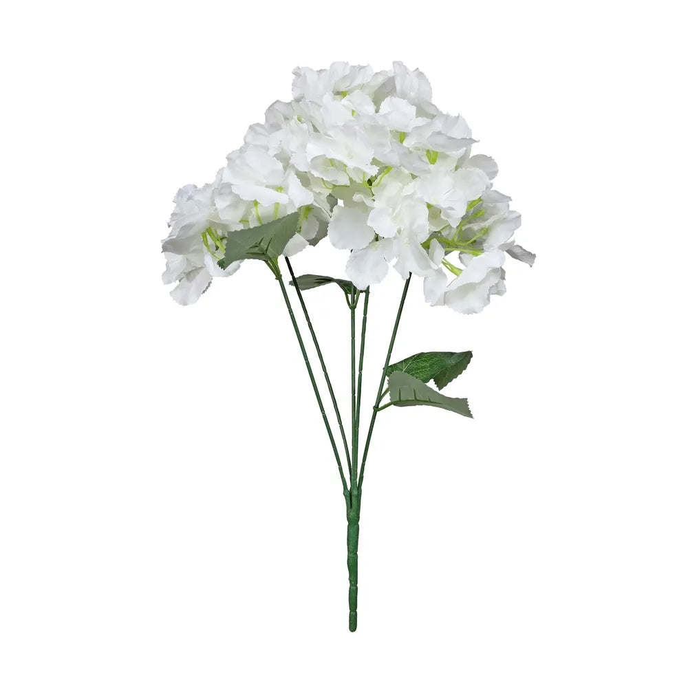 Artificial Essential Hydrangea bush - White