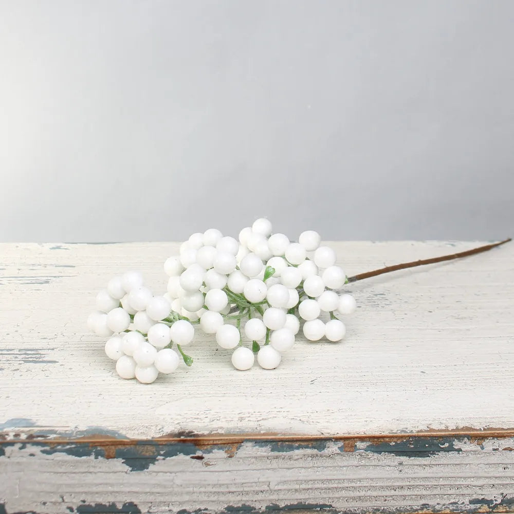 Frosted white berry spray