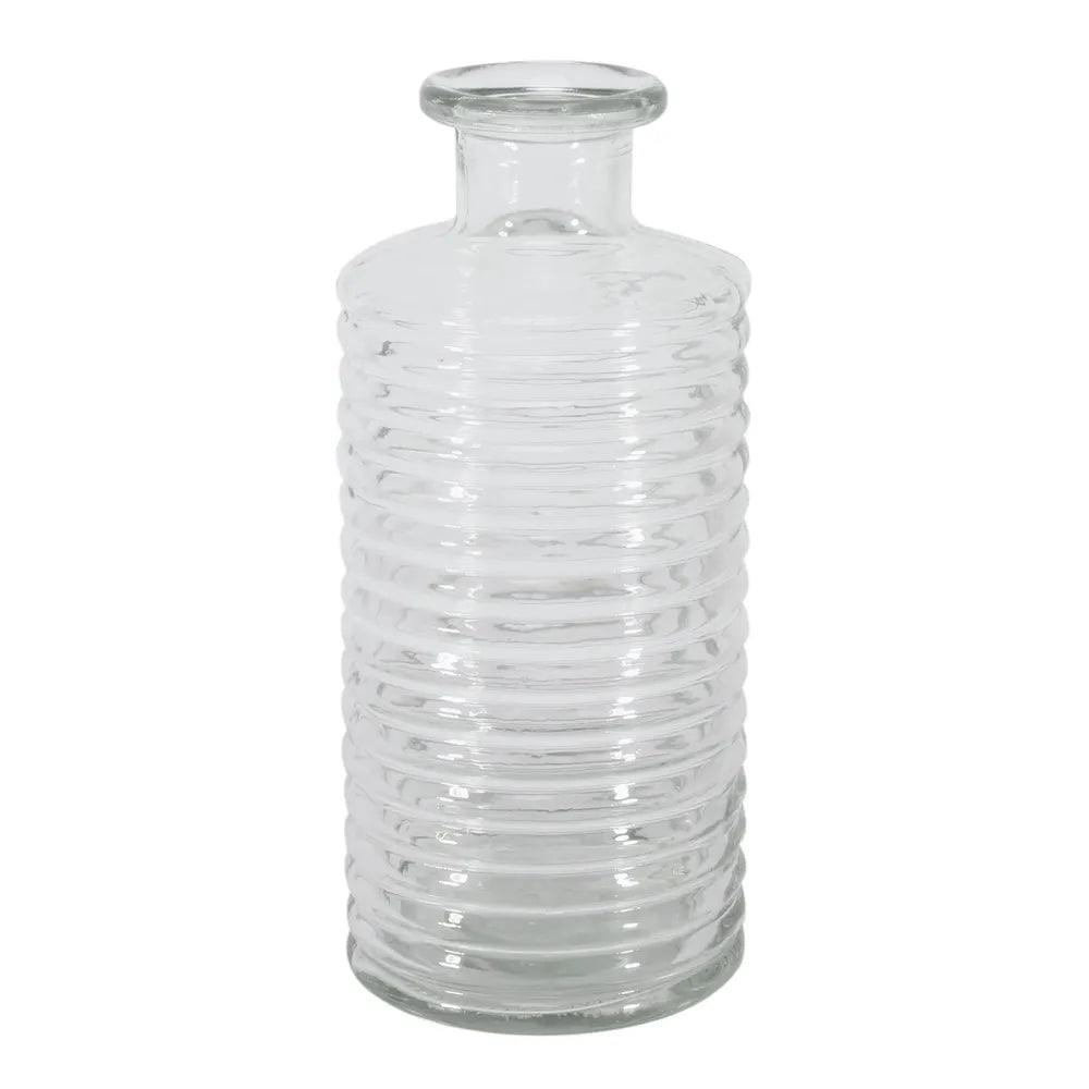 21cm Horizontal ribbed bottle Clear