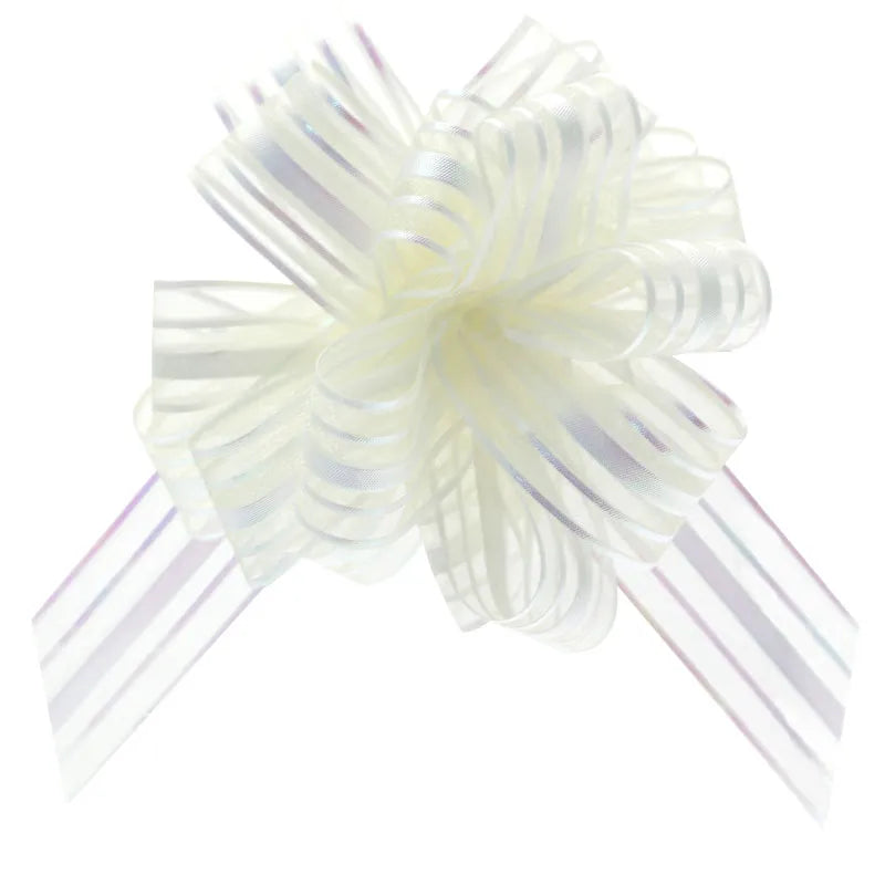 Ivory 31mm Single Organza Pull Bow