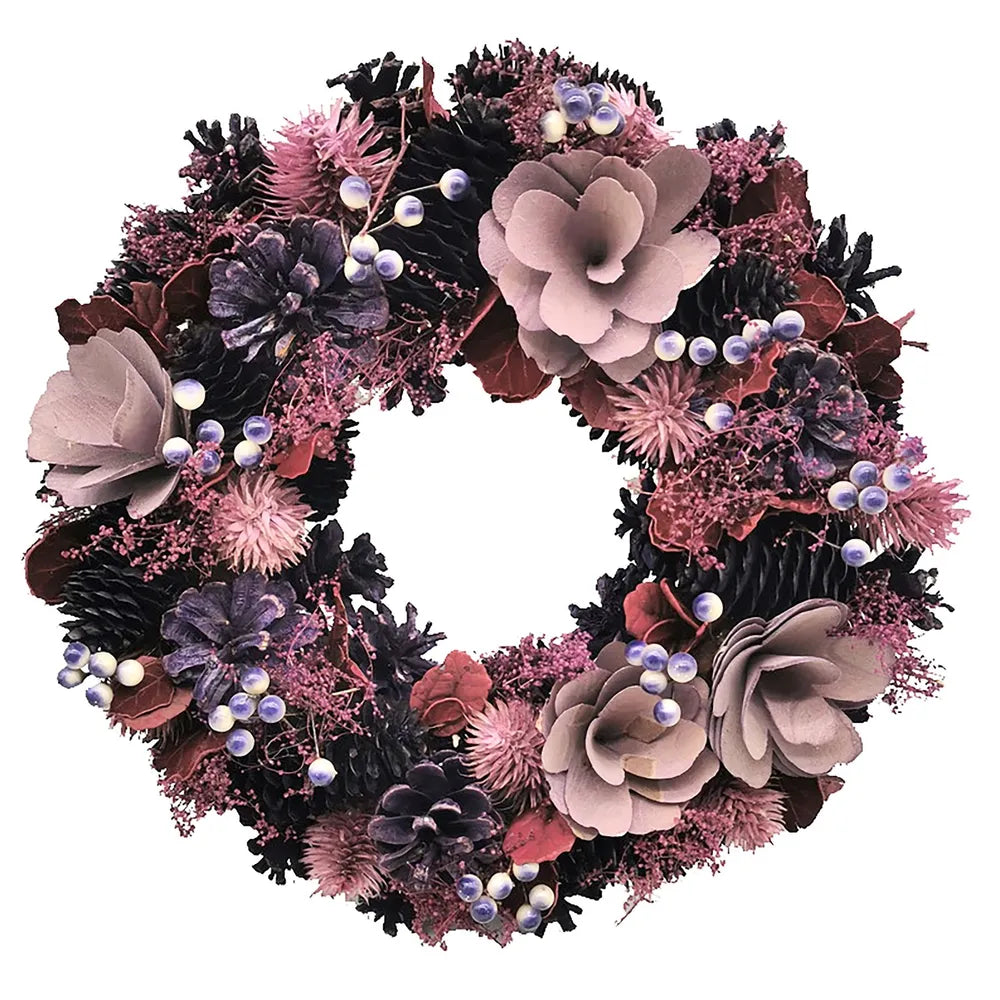 30cm Burgundy Forest wreath