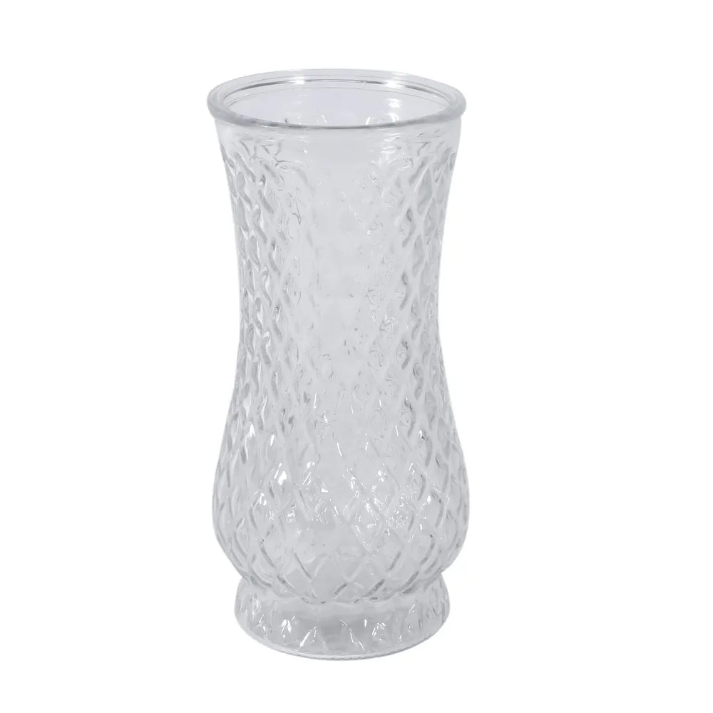 Clear Textured Vase (21 x 10.5cm