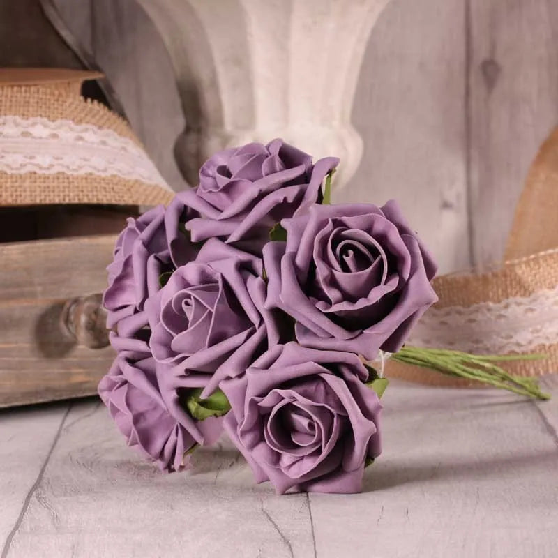 Foam Tea Rose x6 Mauve