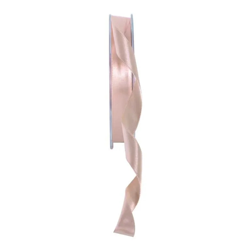 Beige Double Faced Satin Ribbon (15mm x 20m)