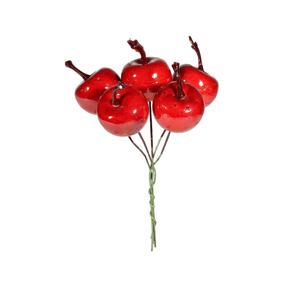 Apple Pick Bunch x 5 Red 2.5cm
