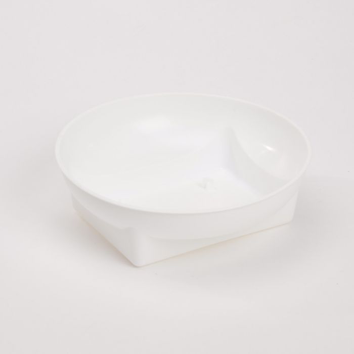 Square Round Dish - White