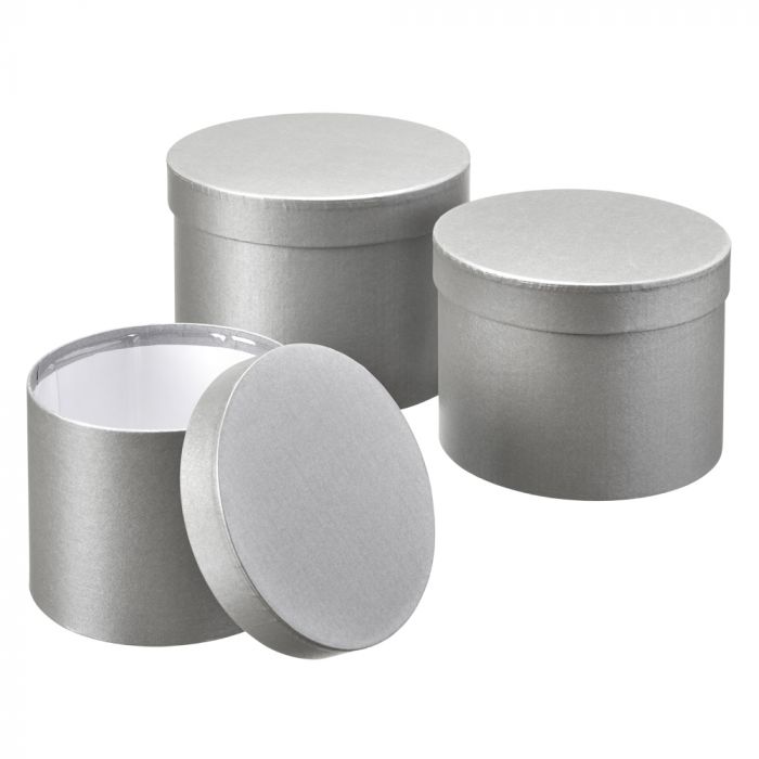 Hat Box - Round - Grey