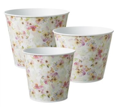 Tin - Fleurville Pot - Floral