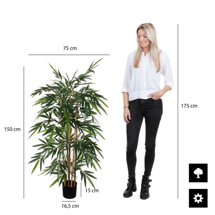 MICA DECORATIONS BAMBOO ARTIFICIAL PLANT - H150 X Ø75 CM - GREEN