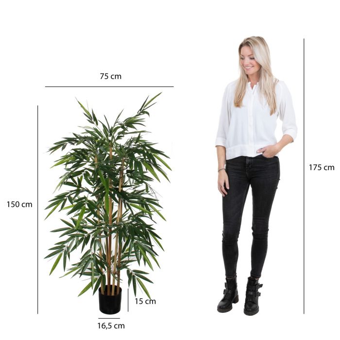 MICA DECORATIONS BAMBOO ARTIFICIAL PLANT - H150 X Ø75 CM - GREEN