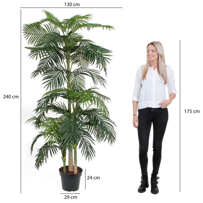 MICA DECORATIONS ARECA PALM ARTIFICIAL PLANT - H220 X Ø115 CM - GREEN