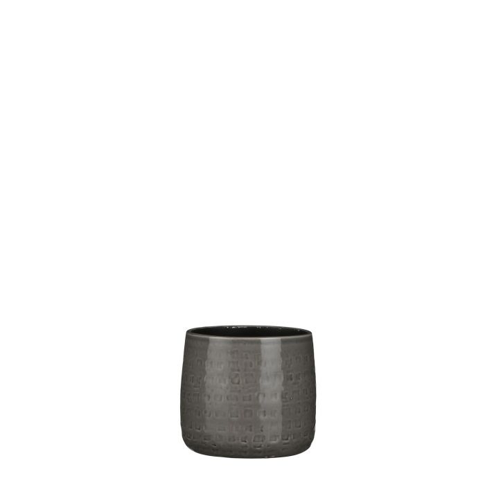 MICA DECORATIONS FLOYD PLANT POT - H15 X Ø17 CM - GREY