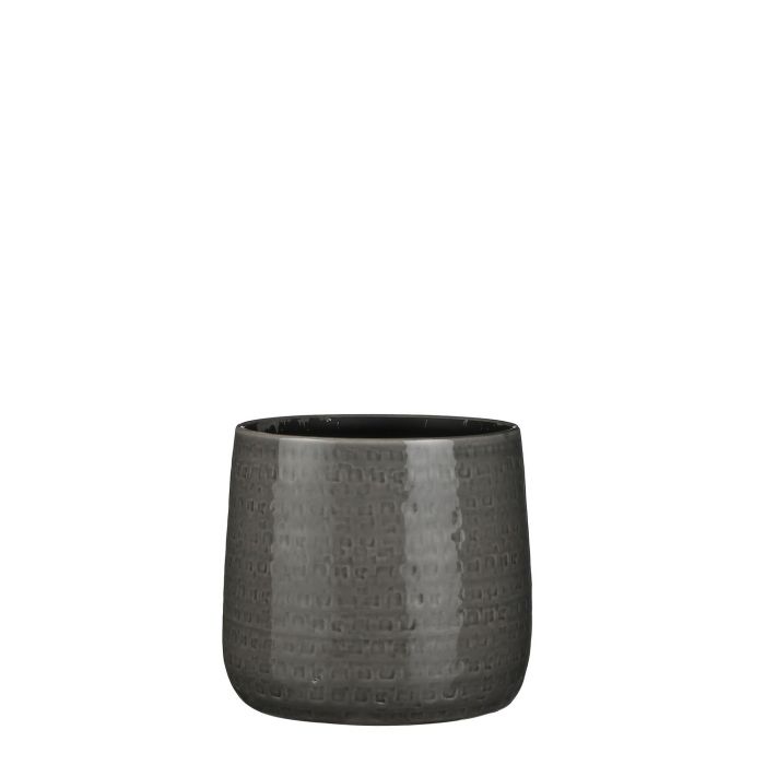 MICA DECORATIONS FLOYD PLANT POT - H21 X Ø24 CM - GREY