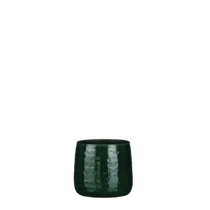 MICA DECORATIONS FLOYD PLANT POT - H15 X Ø17 CM - GREEN