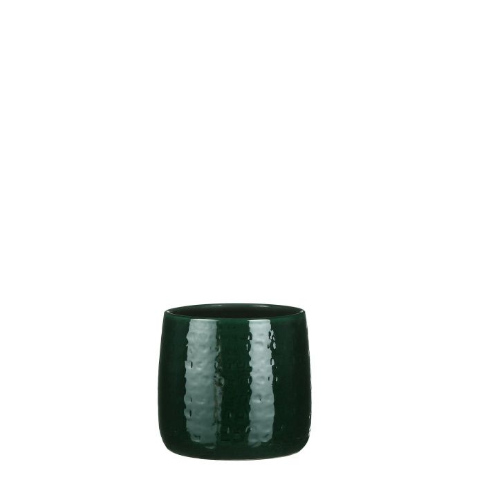 MICA DECORATIONS FLOYD PLANT POT - H17 X Ø19 CM - GREEN