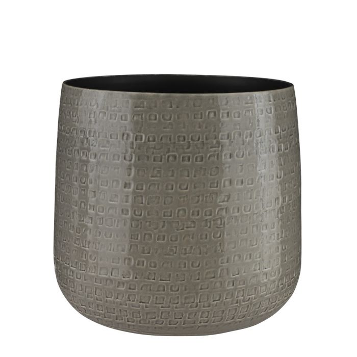 MICA DECORATIONS FLOYD PLANT POT - H30 X Ø32 CM - GREY