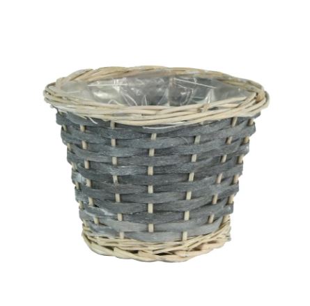 Basket - Round Woodchip - Grey