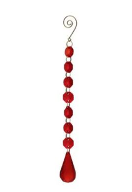 Acrylic - Teardrop Hanging Garland - Red