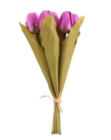 Artificial - Tulip Bunch - Purple