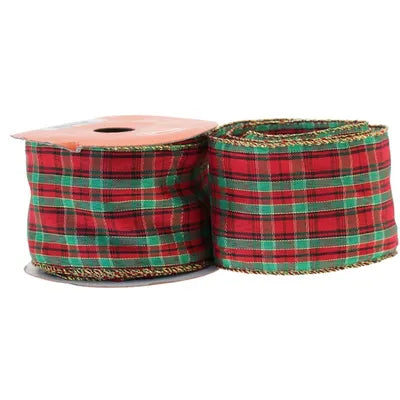 Wired Tartan Ribbon 63mm