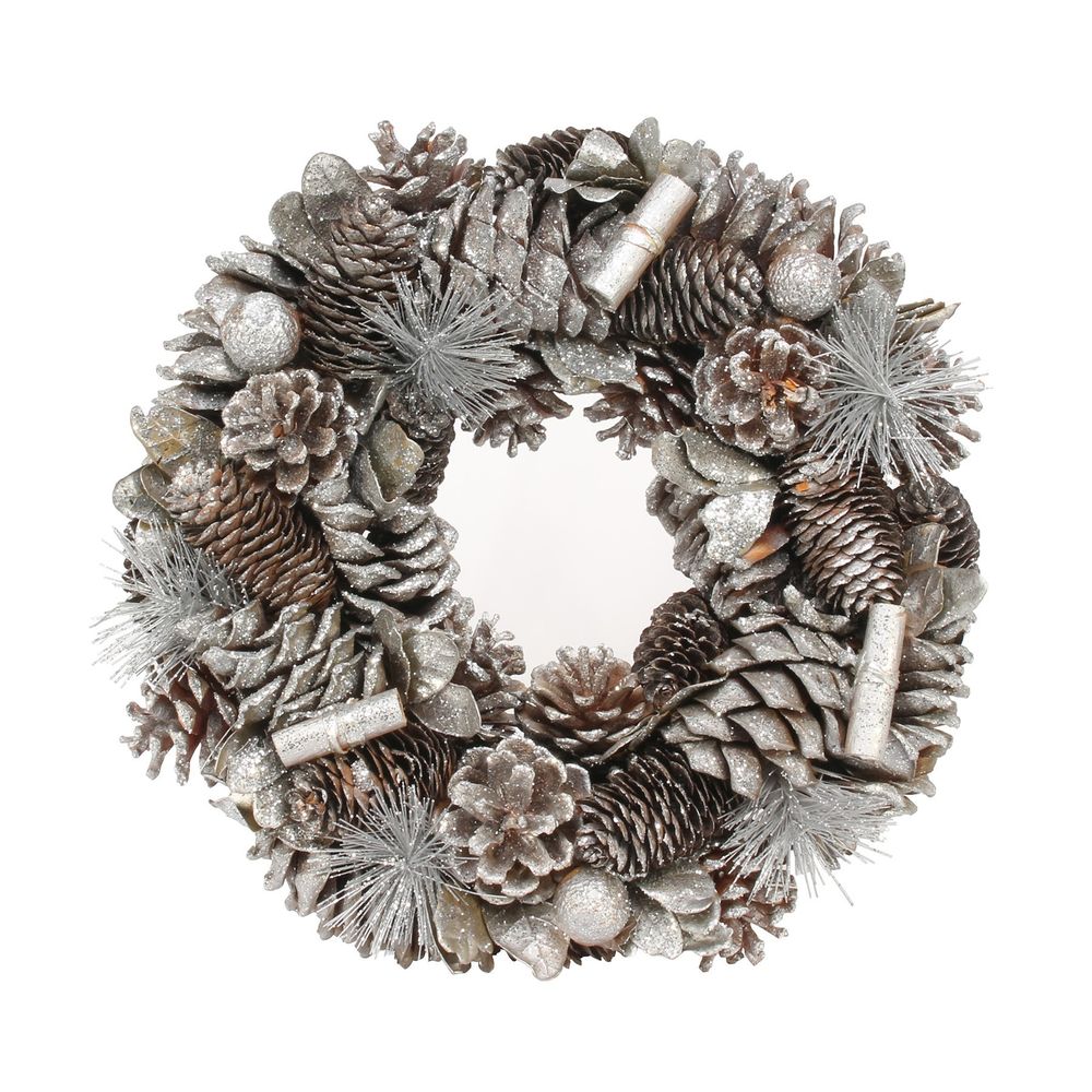 Wreath - Glitter Pine Cones
