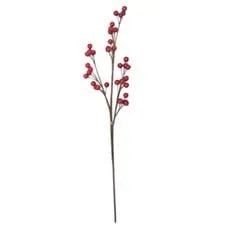 Artificial Red Berry Branch x 36 Berries 45cm