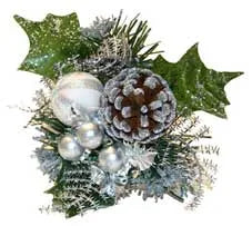 Silver Christmas Pick decorations