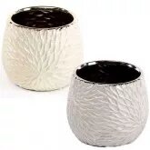 Ceramic - Frosted Pot - Silver