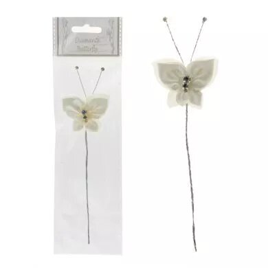Diamante Butterfly - Ivory