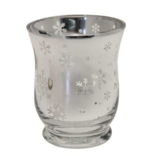 Glass - Christmas Candle Holder - Silver