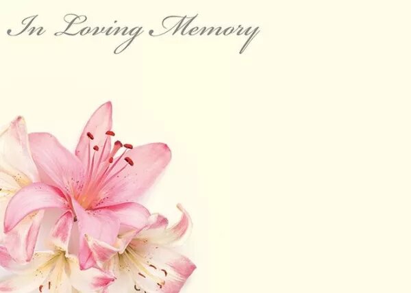 Greeting Card - In Loving Memory