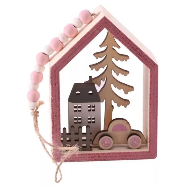 Wooden - Hanging Decoration - Pink