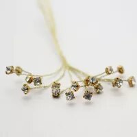 Diamonte On Wire Stones Clear & Gold