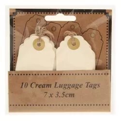 Luggage Tags - Cream