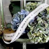 Ribbon - Bride and Groom - Linen