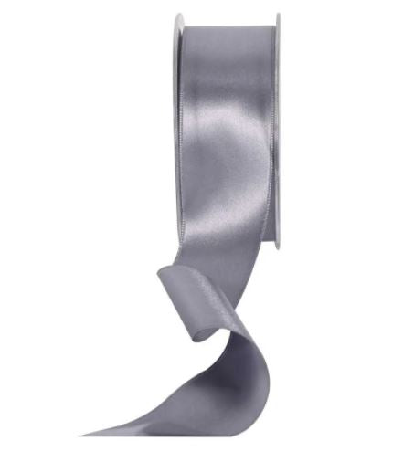Ribbon - Satin - Gunmetal Grey
