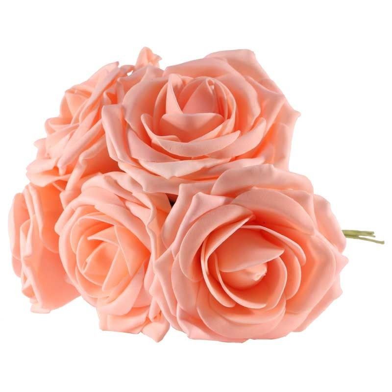 Artificial - Foam Tea Rose - Soft Peach