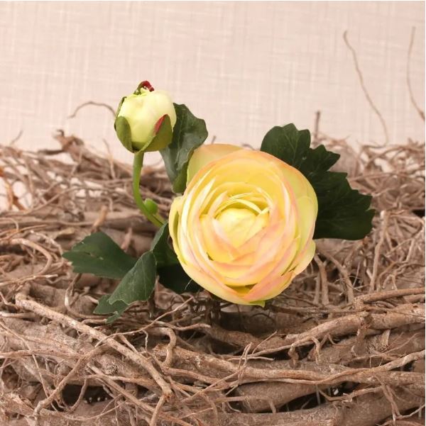 Artificial - Ranunculus - Cream/Pink