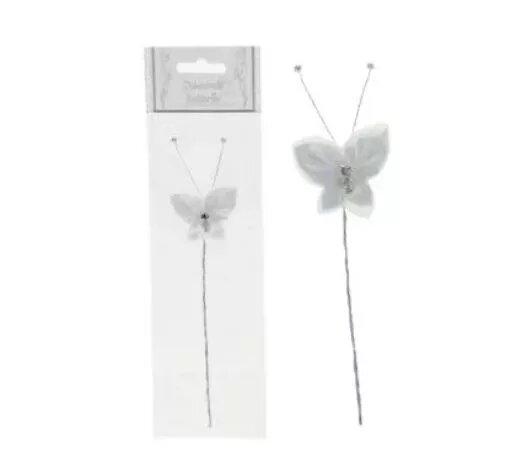 Diamante Butterfly - White