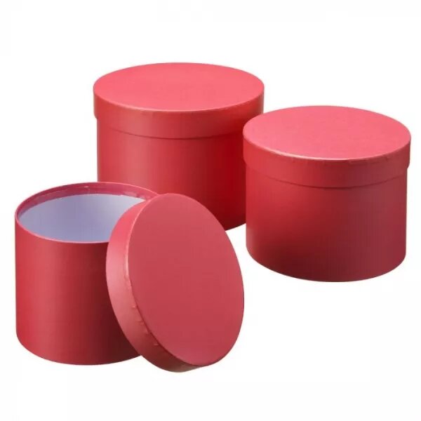 Hat Box - Round - Red