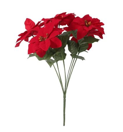 Christmas - Ponsettia Pick - Red